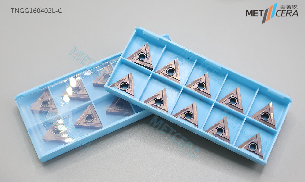 60° Triangle négatif avec trou TNGG16 Coupe à gauche en tournant insertion, insertion au carbure, insertion au sol