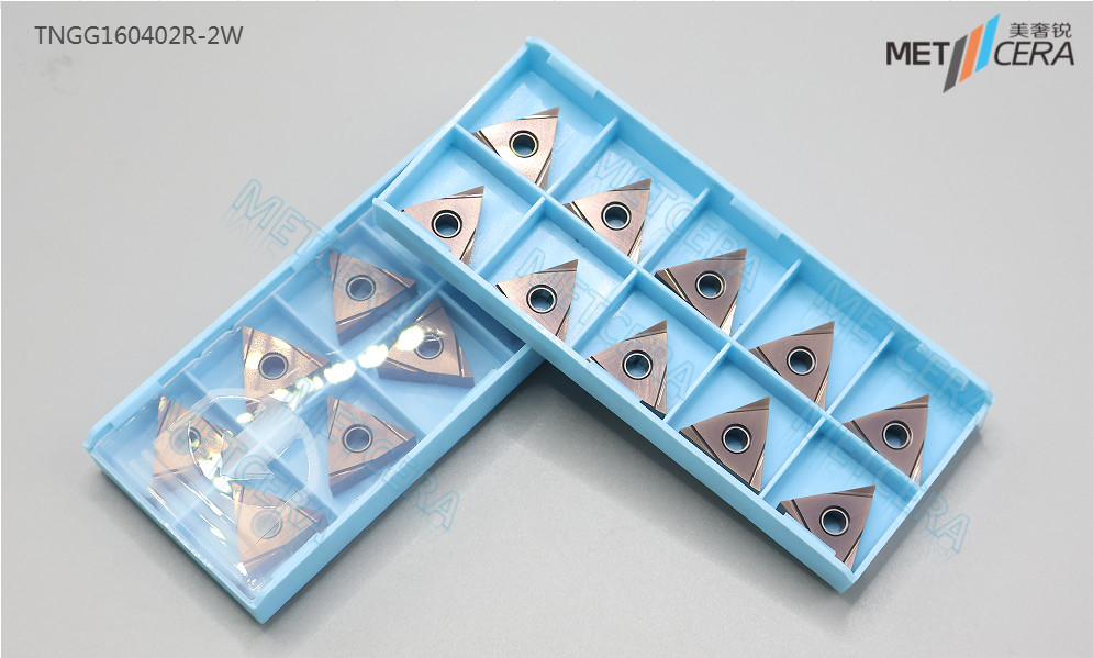 60° Triangle négatif avec trou TNGG160402R-W Découpe à main droite en tournant Insert, Carbide Insert, Insert mise à la terre