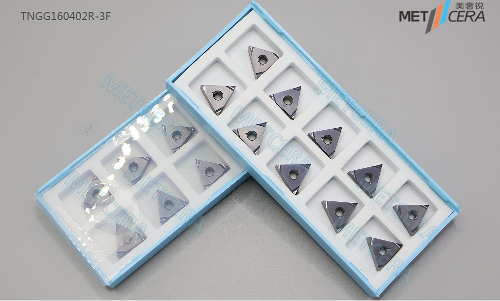 60° Triangle négatif avec trou TNGG160402 Coupe à droite tournante Insert Carbide Insert, insert au sol