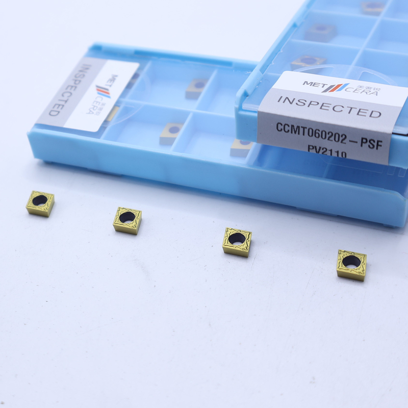CCMT060202 Tour CNC revêtu en PVD, incluseur de tournage indexable pour le brise-vis semi-finis pour l'usinage de l'acier et des alliages faibles