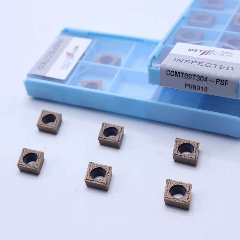 CCMT09T304 Inserts de tournage par carbure CNC pour la finition de l' acier et de l' alliage de coupe, inserts revêtus de PVD, CCMT pour l' outil de tournage du tour