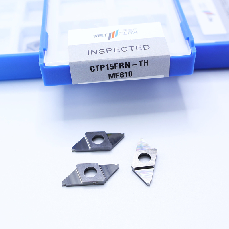 CTP15FRN-TH Découpe non revêtue Insert indexable Insert au carbure CNC pour dureté de coupure HRA91.8 Recours non revêtu