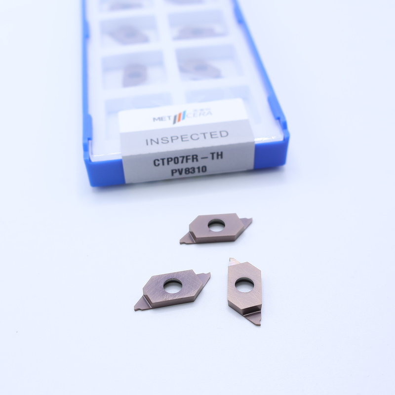 Pièce de travail en acier inoxydable revêtue de carbure CNC en PVD Insert pour séparation à découpe Inserts indexables CTP07FR-TH