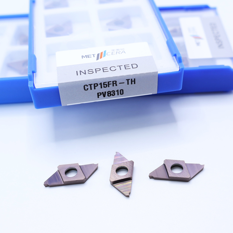 CTP15FR-TH Insert CNC en carbure revêtu de PVD pour le découpage des inserts indexables