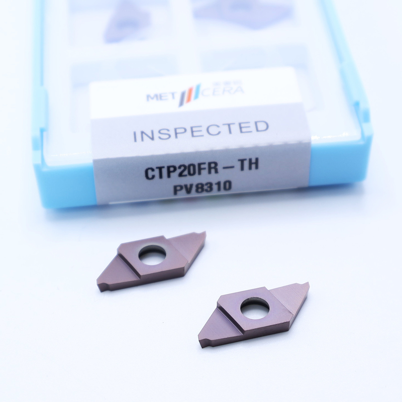 PV8310 Grade Bronze CNC Carbide Insert Pour Coupe-Off CTP PVD revêtu Partage Off Inserts indexables CTP20FR-TH Parfait pour le CTP