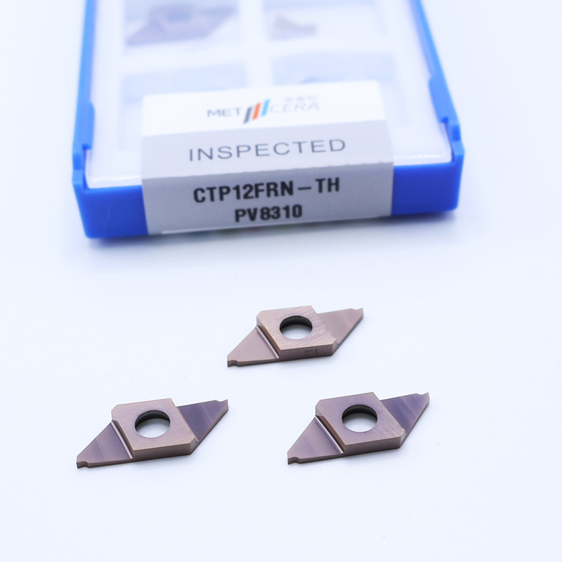 CTP12FRN-TH insert en carbure CNC enduit de bronze pour le découpage PVD revêtu de séparation des inserts indexables