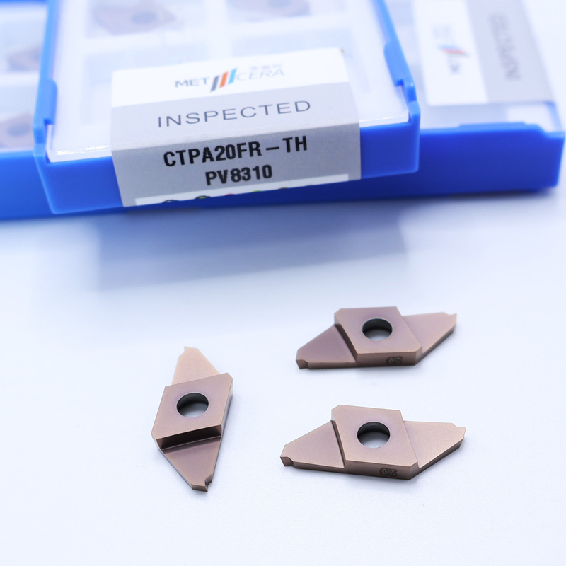 Partageur de carbure revêtu de PVD très durable des inserts indexables pour l'usinage de l'acier et de l'acier inoxydable CTPA20FR-TH