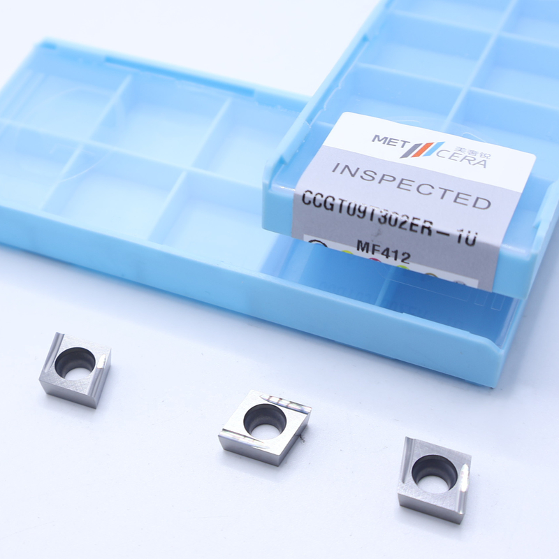 CCGT09 Carbide Insert Boring Insert, Carbide Insert de tournage interne pour couper l'acier, acier allié, faible alimentation, insert positif, CCGT09T302ER-1U