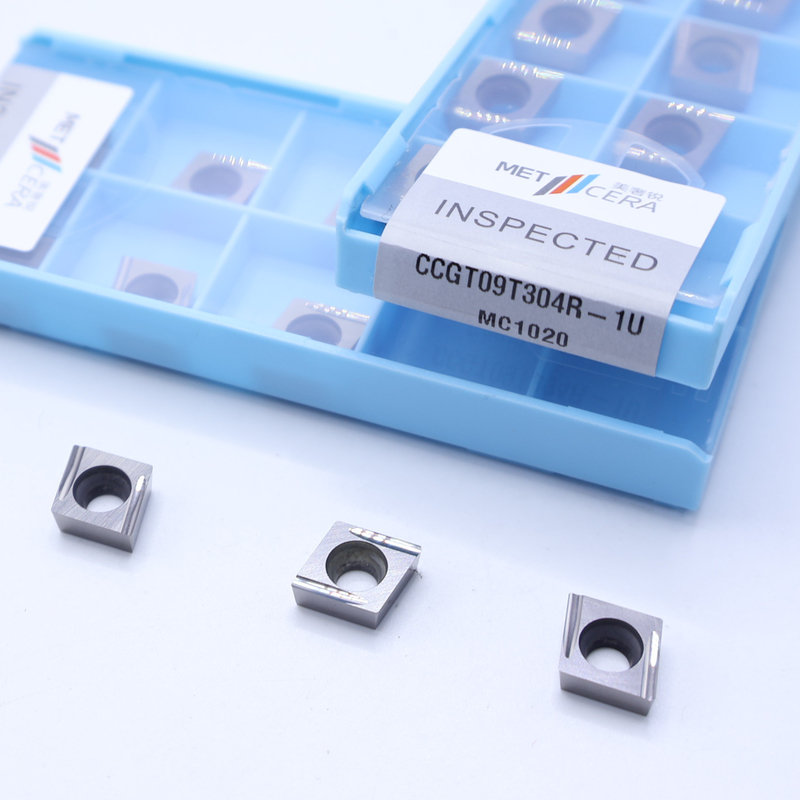 CCGT09 Cermet Insert Boring Insert, insert de tournage interne pour couper l'acier au carbone, l'acier à faible alliage, l'alimentation faible, insert positif, CCGT09T304R-1U