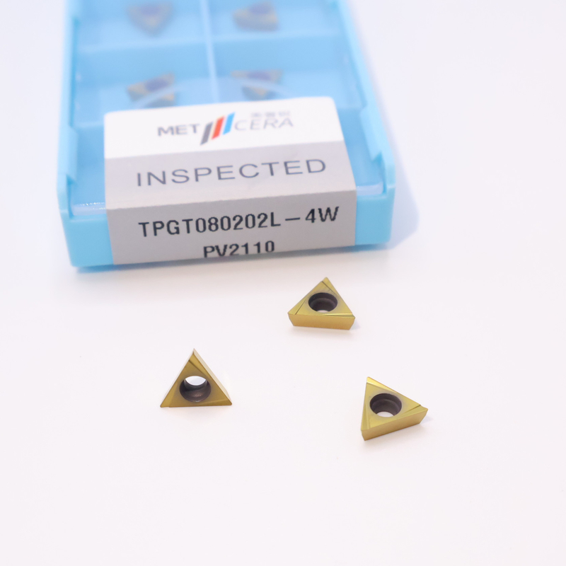 TPGT06 TPGT08 TPGT09 TPGT10 TPGT11 Inserts de tournage CNC Cermet avec disjoncteur à puces 4W non revêtu