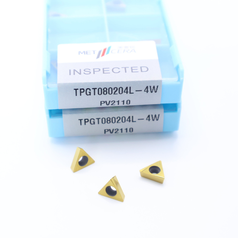 TPGT06 TPGT08 TPGT09 TPGT10 TPGT11 Inserts de tournage CNC Cermet avec disjoncteur à puces 4W non revêtu