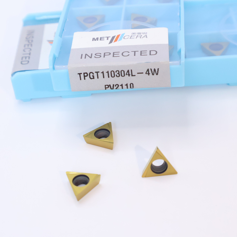 TPGT06 TPGT08 TPGT09 TPGT10 TPGT11 Inserts de tournage CNC Cermet avec disjoncteur à puces 4W non revêtu