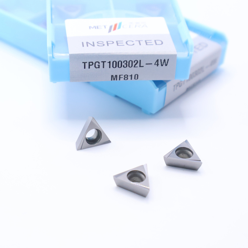 TPGT10 TPGT11 inserts de tournage de carbure pour le tournage CNC 4W disjoncteur en argent / bronze