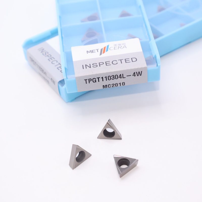 TPGT10 TPGT11 inserts de tournage de carbure pour le tournage CNC 4W disjoncteur en argent / bronze