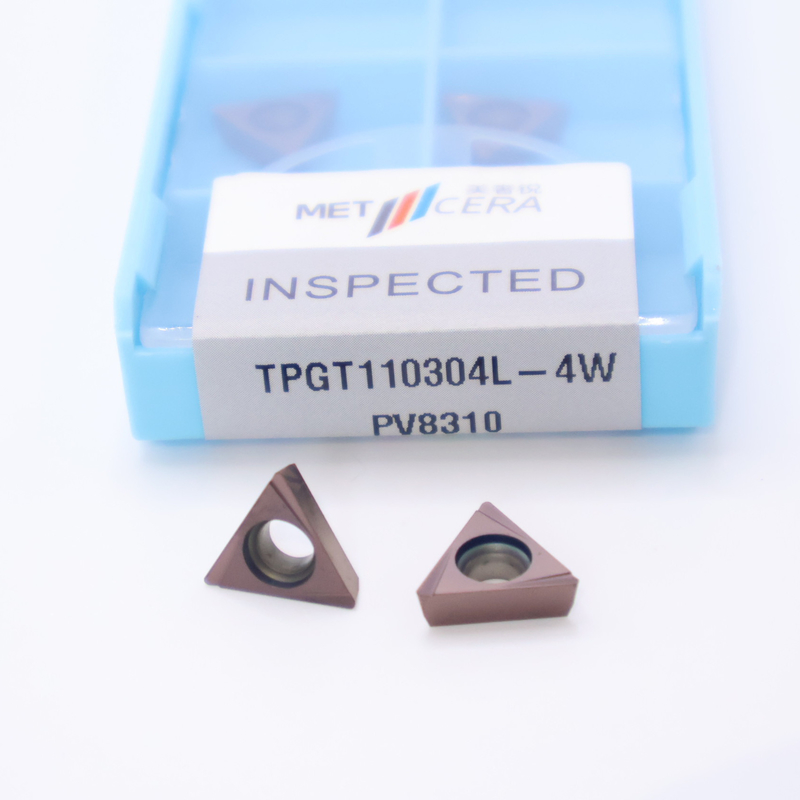 TPGT10 TPGT11 inserts de tournage de carbure pour le tournage CNC 4W disjoncteur en argent / bronze