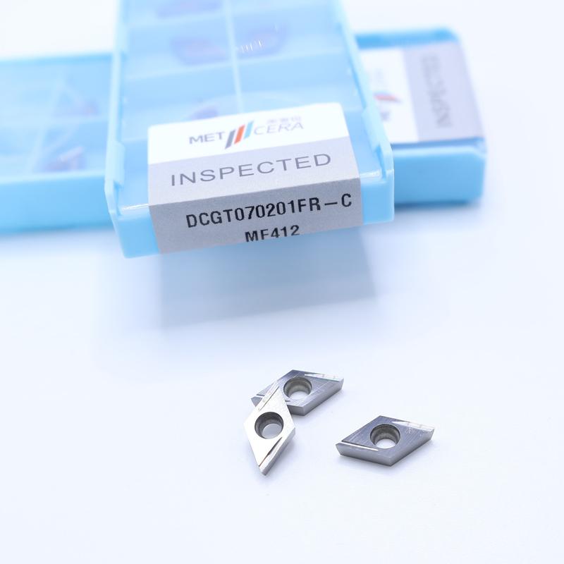 MF412/PV4312 Grade argent / bronze DCGT07 DCGT11 Carbide CNC tournant inserts avec C finition disjoncteur