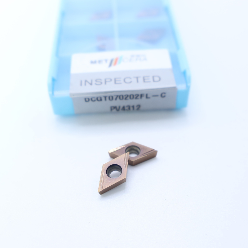 MF412/PV4312 Grade argent / bronze DCGT07 DCGT11 Carbide CNC tournant inserts avec C finition disjoncteur