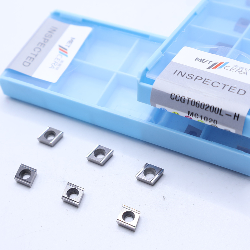 CCGT06 CCGT09 Insert de tournage CNC Cermet pour les matériaux P, insert de finition avec disjoncteur H