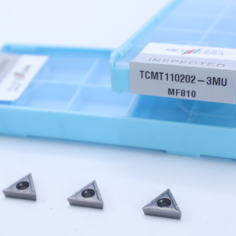 Grade MF810 Carbide d'argent tournant insert TCMT09 TCMT11 TCMT16 Insert CNC positif avec déchiqueteur semi-finis 3MU