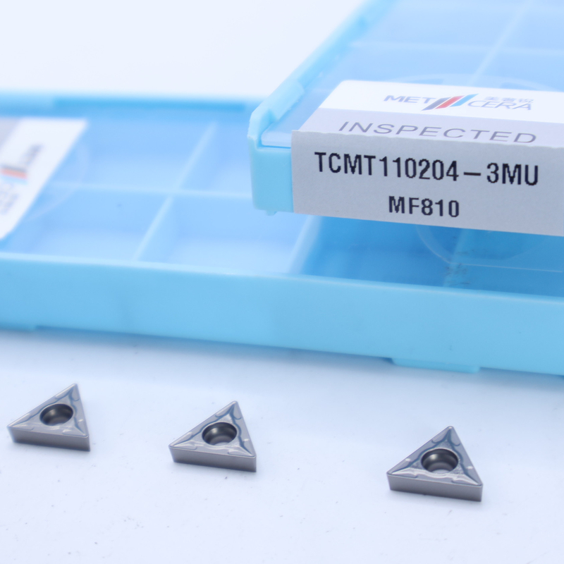 Grade MF810 Carbide d'argent tournant insert TCMT09 TCMT11 TCMT16 Insert CNC positif avec déchiqueteur semi-finis 3MU