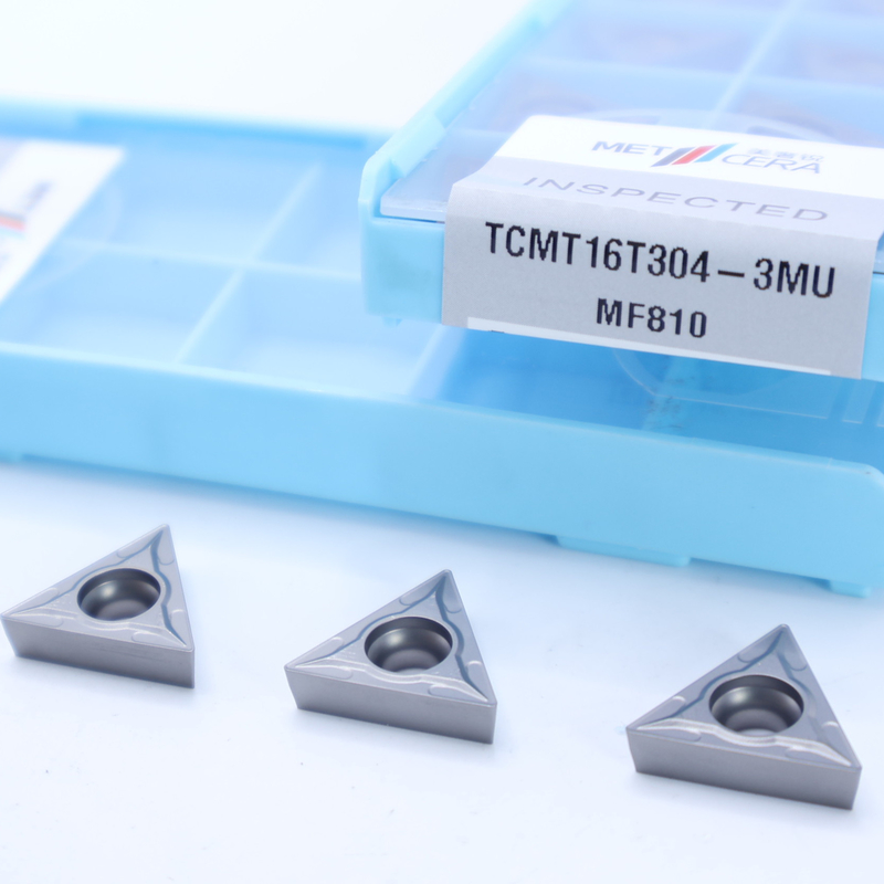 Grade MF810 Carbide d'argent tournant insert TCMT09 TCMT11 TCMT16 Insert CNC positif avec déchiqueteur semi-finis 3MU