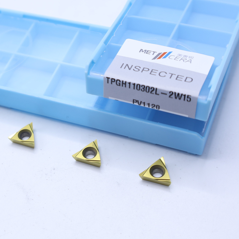 TiCN Cermet CNC tournage inserts TPGH1103 avec 2W15 finition tranchante briseur de puces Matériau métallique haute résistance à l'usure