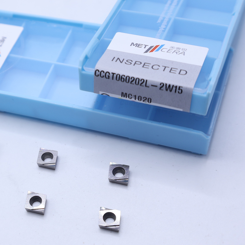 Cermet CNC Turning Inserts CCGT06 avec 2W15 finition tranchante défonceur pour l' acier / métal / traitement d' alliage