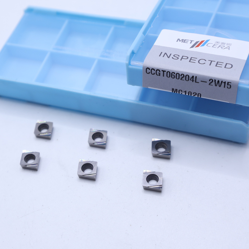 Cermet CNC Turning Inserts CCGT06 avec 2W15 finition tranchante défonceur pour l' acier / métal / traitement d' alliage