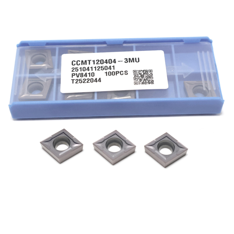 CCMT0602 CCMT09T3 CCMT1204 Insert de tournage par carbure pour l'acier, l'acier inoxydable, l'insert revêtu en PVD dans le brise-feu 3MU