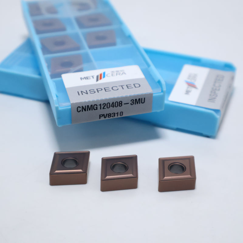PV8310 Grade CNMG120404 CNMG120408 Insert de tournage au carbure pour l'acier et l'acier inoxydable Insert négatif dans le brise-feu 3MU