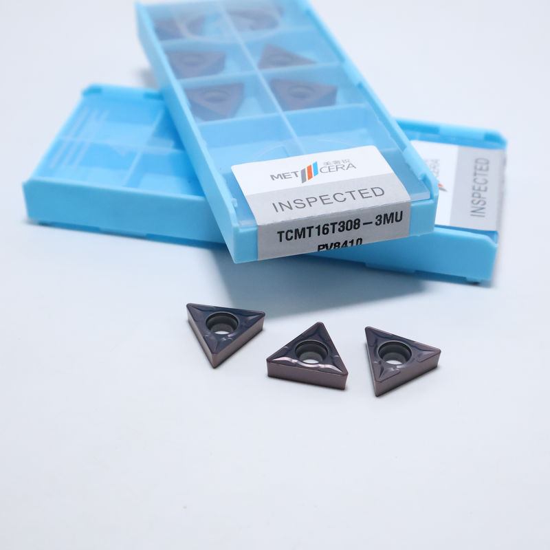 TCMT0902 TCMT1102 TCMT16T3 Inserts de tournage triangulaires en carbure 60° pour acier et acier inoxydable avec brise-copeaux 3MU