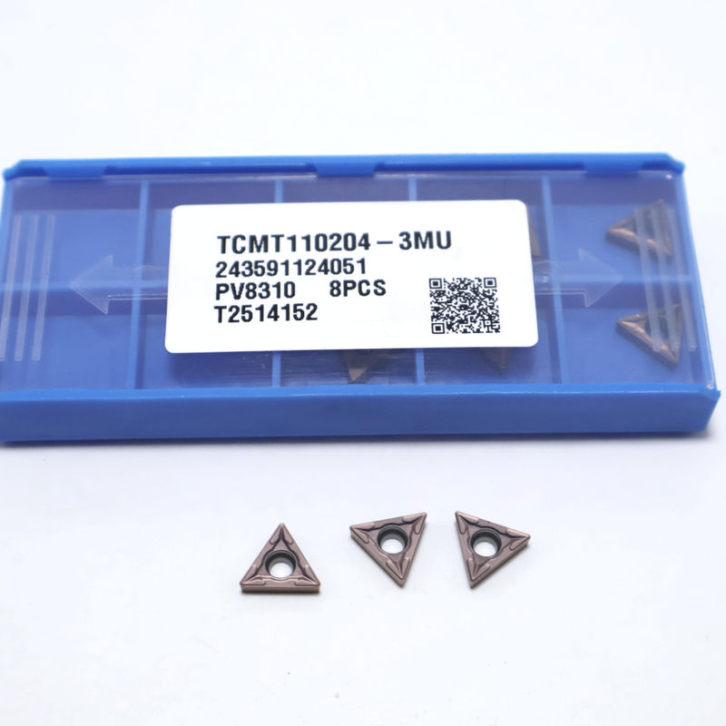 TCMT0902 TCMT1102 TCMT16T3 Inserts de tournage triangulaires en carbure 60° pour acier et acier inoxydable avec brise-copeaux 3MU