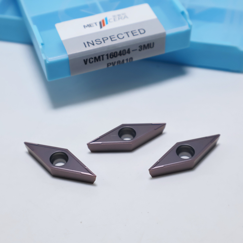 Insert de carbure de tournage externe et interne VCMT11 VCMT16 Insert CNC positif avec déchiqueteur semi-fini 3MU