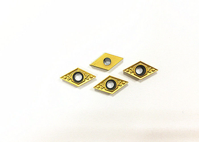 Outils de tournage à commande numérique Les inserts de tournage en cermet de couleur dorée Résistance à l'oxydation DCMT07 DCMT11